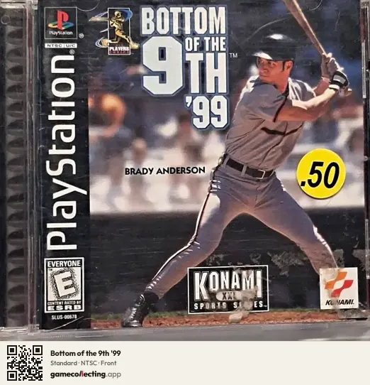 Bottom of the 9th '99 PlayStation, NTSC box front