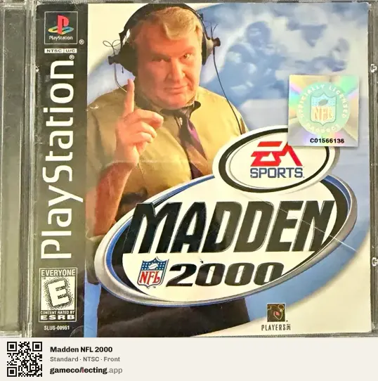 Madden NFL 2000 PlayStation, NTSC box front