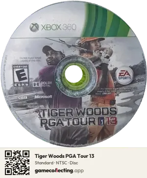 Tiger Woods PGA Tour 13 Xbox 360, NTSC disc