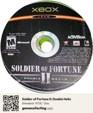 Soldier of Fortune II: Double Helix Xbox, NTSC disc