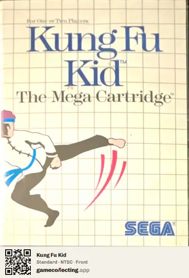 Kung Fu Kid Sega Master System, NTSC box front