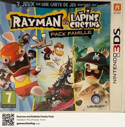 Rayman and Rabbids Family Pack Nintendo 3DS, France box front