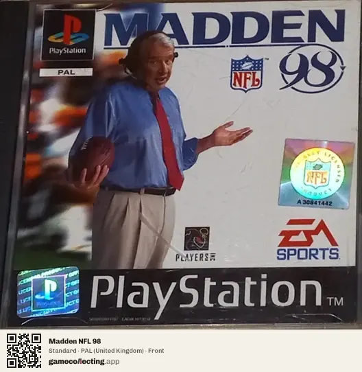 Madden NFL 98 PlayStation, United Kingdom box front