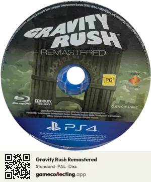 Gravity Rush Remastered PlayStation 4, PAL disc