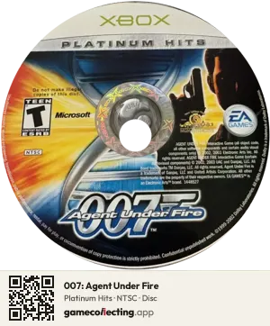 007: Agent Under Fire Xbox, NTSC disc