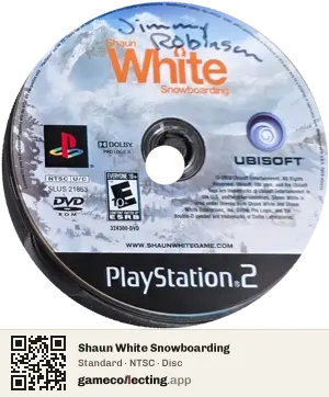 Shaun White Snowboarding PlayStation 2, NTSC disc