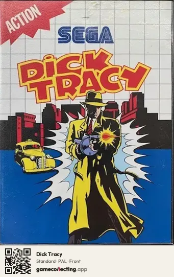Dick Tracy Sega Master System, PAL box front