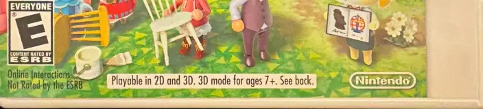 Animal Crossing: New Leaf, the ESRB box on its front