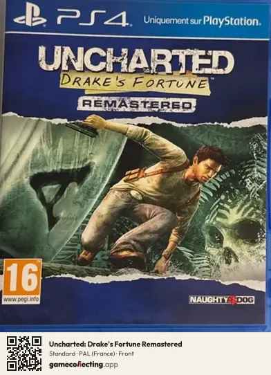 Uncharted: Drake's Fortune Remastered PlayStation 4, France box front