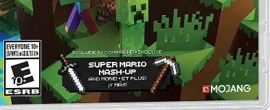 Minecraft, the ESRB box on its front