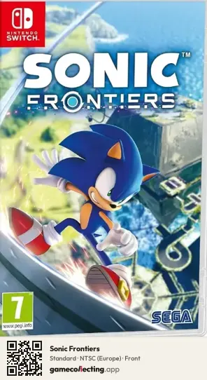 Sonic Frontiers Nintendo Switch, Europe box front