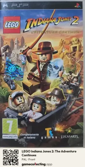 LEGO Indiana Jones 2: The Adventure Continues PlayStation Portable, PAL box front