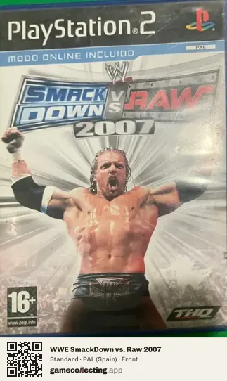 WWE SmackDown vs. Raw 2007 PlayStation 2, Spain box front