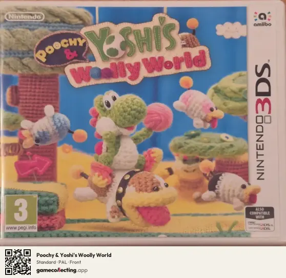 Poochy & Yoshi's Woolly World Nintendo 3DS, PAL box front
