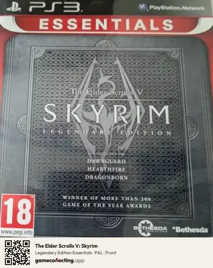 The Elder Scrolls V: Skyrim PlayStation 3, PAL box front