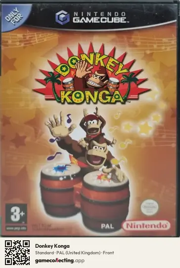 Donkey Konga Nintendo GameCube, United Kingdom box front