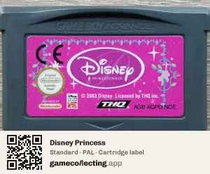 Disney Princess Game Boy Advance, PAL cartridge label