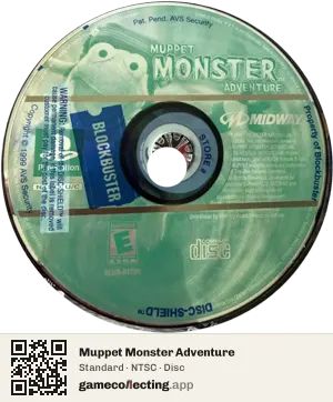 Muppet Monster Adventure PlayStation, NTSC disc