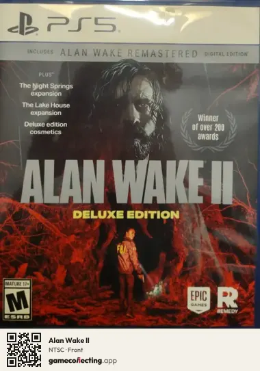 Alan Wake II PlayStation 5, NTSC box front