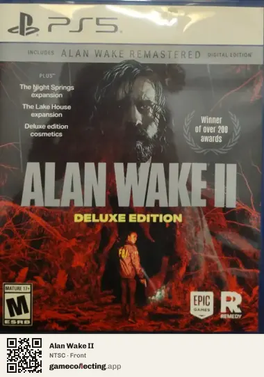 Alan Wake II PlayStation 5, NTSC box front