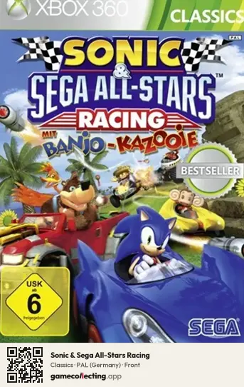 Sonic & Sega All-Stars Racing Xbox 360, Germany box front