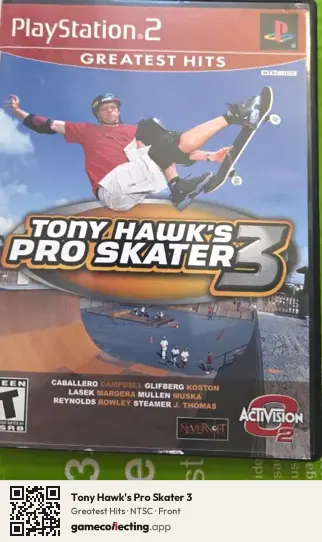 Tony Hawk's Pro Skater 3 PlayStation 2, NTSC box front