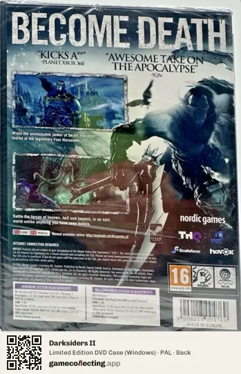 Darksiders II Computer, PAL box back