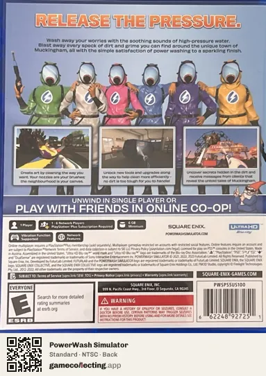 PowerWash Simulator PlayStation 5, NTSC box back