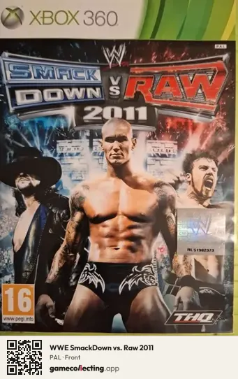WWE SmackDown vs. Raw 2011 Xbox 360, PAL box front