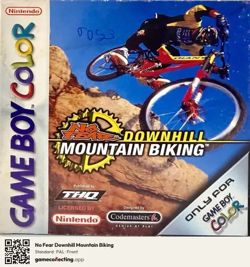 No Fear Downhill Mountain Biking Game Boy Color, PAL box front