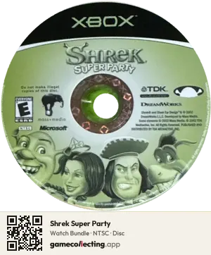 Shrek Super Party Xbox, NTSC disc