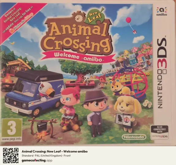 Animal Crossing: New Leaf - Welcome amiibo Nintendo 3DS, United Kingdom box front