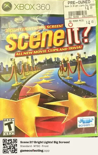 Scene It? Bright Lights! Big Screen! Xbox 360, NTSC box front