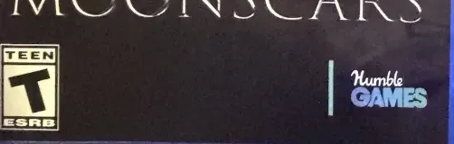 Moonscars, the ESRB box on its front