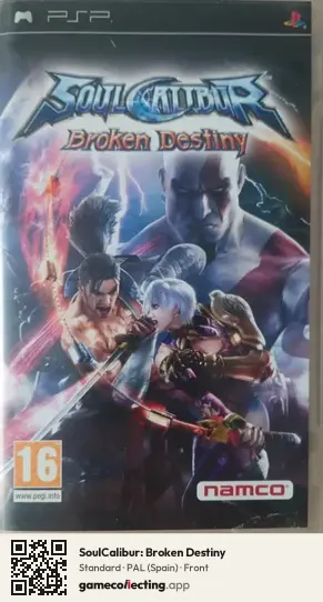 SoulCalibur: Broken Destiny PlayStation Portable, Spain box front