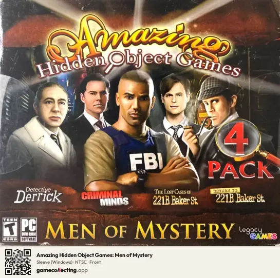 Amazing Hidden Object Games: Men of Mystery Computer, NTSC box front