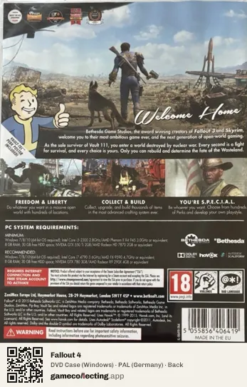 Fallout 4 Computer, Germany box back