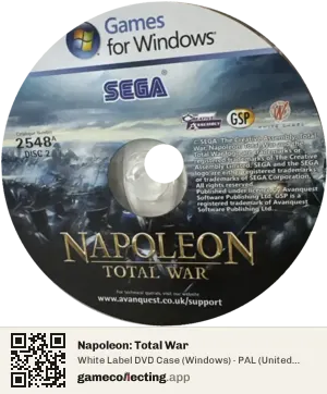 Napoleon: Total War Computer, PAL disc