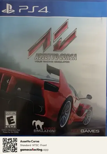 Assetto Corsa PlayStation 4, NTSC box front