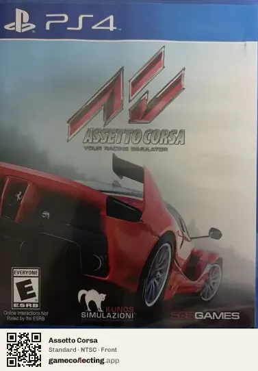 Assetto Corsa PlayStation 4, NTSC box front