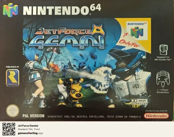 Jet Force Gemini Nintendo 64, PAL box front