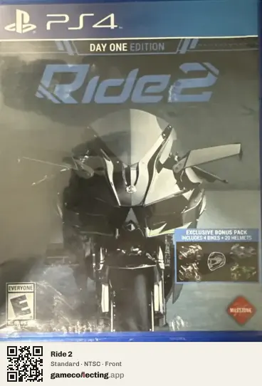 Ride 2 PlayStation 4, NTSC box front