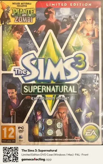 The Sims 3: Supernatural Computer, PAL box front
