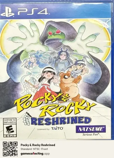 Pocky & Rocky Reshrined PlayStation 4, NTSC box front