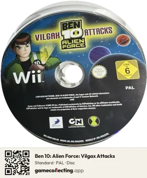 Ben 10: Alien Force: Vilgax Attacks Nintendo Wii, PAL disc
