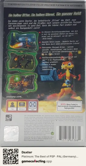 Daxter PlayStation Portable, Germany box back