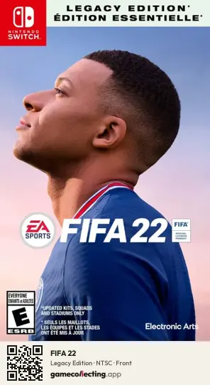 FIFA 22 Nintendo Switch, NTSC box front