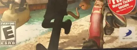 Flushed Away, the ESRB box on its front