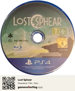 Lost Sphear PlayStation 4, PAL disc