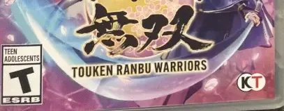 Touken Ranbu Warriors, the ESRB box on its front